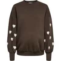 ONLY Maternity Sudadera 'OLMMacy' marrón / blanco