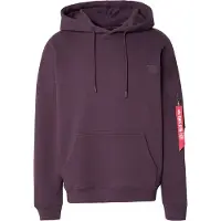 Alpha industries Sudadera 'Essentials' ciruela / rojo / blanco
