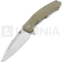 Bestech Navaja Warwolf - Stonewash + Satin - G10, beige
