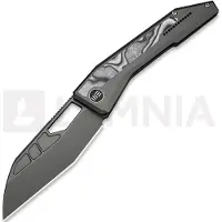 We Knife Navaja Inceptus, Dark Gray Ti & White/Black G-10, Stonewash