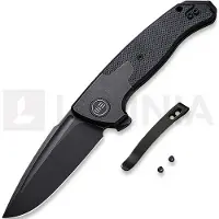 We Knife Navaja Press Check, drop point, negro