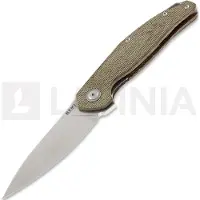 MKM Knives Navaja Goccia, green canvas micarta