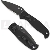 Spyderco Navaja Autonomy 2, negro, hoja dentada