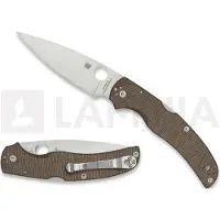 Spyderco Navaja Native Chief Brown Canvas Micarta CPM CRU-WEAR