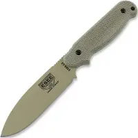 ESEE Cuchillo de supervivencia Laser Strike Canvas Micarta, desert tan