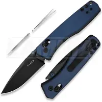 Kizer Cutlery Navaja Aegis AEB-L, Blue Aluminum, Black DLC