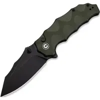 CIVIVI Navaja Natterjack, Milled OD Green G10, Black Stonewash