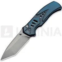 We Knife Zentron, Blue Titanium, Stonewash