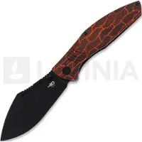 Bestech Navaja Lockness - Blackwash - G10, negro, naranja