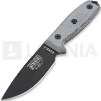 ESEE Model 3, black/black, brown plastic sheath, nylon sheath