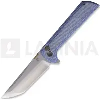 North Mountain Blade Navaja Chop 2 Button Lock Blue Micarta
