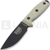 ESEE Model 3, black/green, OD green plastic sheath, nylon sheath