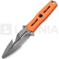 Kizer Cutlery Cuchillo de rescate NORCROSS Flat Tip, Orange G-10, Stonewashed