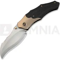 We Knife Navaja Orc Boss, Champagne Ti/Twill CF, Stonewashed