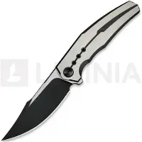 We Knife Kyklos, Satin/Black Titanium, Black SW/Satin