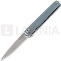 MKM Knives Navaja Flame Drop Point. blue anodized sandblasted