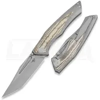 Bestech Navaja Togatta - Blastwash - Titanium, Canvas Micarta, verde