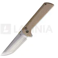 North Mountain Blade Navaja Chop 2 Button Lock Tan Micarta
