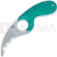 CRKT Cuchillo Bear Claw, hoja dentada, verde