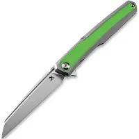 Kansept Knives Navaja Arcus Framelock Stonewashed Ti/Green G-10
