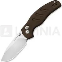 Kizer Cutlery Navaja C01C 2.9 CD Nitro-V, Brown Norplex UltreX, Satin