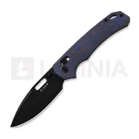 Kizer Cutlery Navaja Outposter Nitro-V, Purple Vortex Micarta, Black PVD