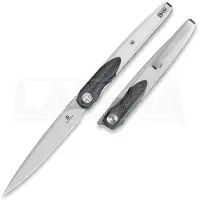 Bestechman Navaja Lanza - Satin + Stonewash - G10, negro, blanco