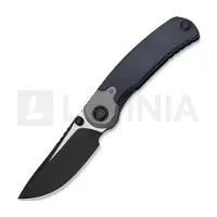 Kizer Cutlery Navaja Pioneer Drop Point, Blue Canyon Richlite & Titanium, PVD