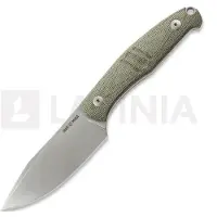 GiantMouse GMF2 Scout Green Canvas Micarta, cuchillo fijo, Ansø y Voxnaes design