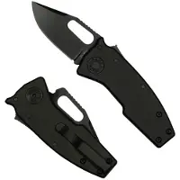 Demko Knives Navaja Nano Shark Stealth 20CV Clip Point, Black