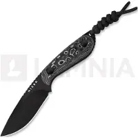Kizer Cutlery Cuchillo Buddy M390, White Storm CF, Satin Brushed/DLC