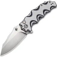 CIVIVI Navaja Natterjack, Milled White & Black G10, Satin