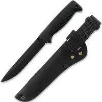 Peltonen Knives Ranger Puukko M95 Cerakote, funda de cuero, negro