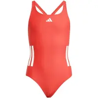 Adidas adidasBañador C-Back 3 bandas (Adolescentes) 116 Semi Lucid Red / White Niño