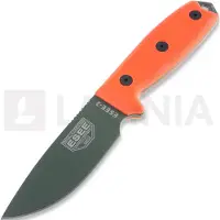 ESEE Model 3, OD green, orange G10, black plastic sheath