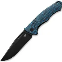 Bestech Keen II - Blackwash - G10, azul, negro