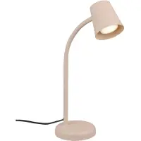 Briloner Lámpara de mesa Skriva, beige, metal, GU10, 38 cm, orientable