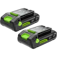 Greenworks , paquete doble de baterías de 24V y 2Ah, alta potencia, con puerto USB-C (baterías de iones de litio, 24V, 2,0 Ah, recargables)