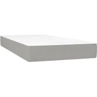 vidaXL Colchón de muelles ensacados, color gris claro, 100x190x20 cm, funda de tela