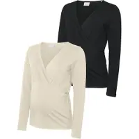 Mamalicious Camiseta 'MLKERRIE' ecru / negro