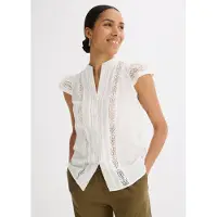 Bonprix Blusa blanco lana