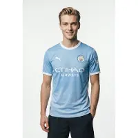 Puma Camiseta de fútbol 'Manchester City Heimtrikot 2026/27' azul cian / blanco