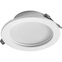 Osram Essential LED, foco empotrable, IP44, regulable, 120mm, 8W, metal, juego de 3 unidades, foco para baño, luz cálida de 3000K, acero