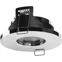 Forlight Rame - Foco empotrable de techo de 85 mm de diámetro, para bombilla GU10, en cromo