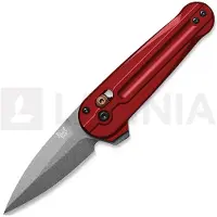 Benchmade Navaja Lowden M390 Grey Cerakote, Phoenix Red Aluminum