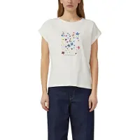 s.Oliver T-shirts Offwhite Talla: 40 | Camisetas de Seda Outlet | Mujer | Blanco
