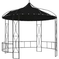 The Living Store Pabellón "", 300 x 290 cm, color antracita, diseño redondo