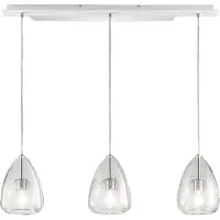 FABAS LUCE Lámpara de techo Britton, fabricada en metal y vidrio de borosilicato transparente, con casquillo E27, 3 bombillas de 40W, diseño moderno para interiores, grado de protección IP20