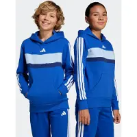Adidas Camiseta deportiva 'SEASONAL ESSENTIALS TIBERIO 3 STRIPES FLEECE' azul / marino / aqua / blanco