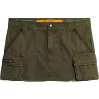 Superdry para mujer. W7210305A Falda Utility Parachute verde (M), Casual, Algodón, outlet 2026.